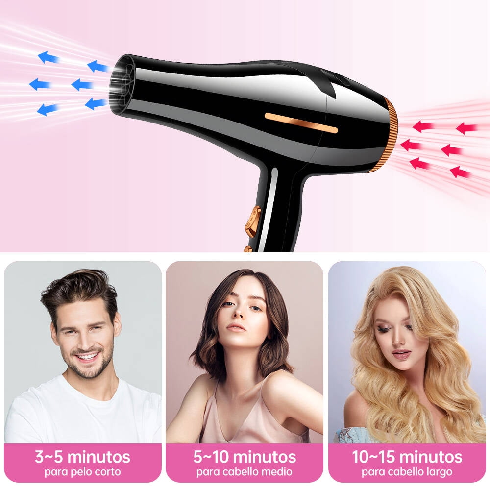 Morfone Hair Dryer, 2200W Professional Negative Ionic High-Speed Blow Dryer with Hair Diffuser & Nozzle
