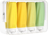 Morfone 4 pack Travel Bottles for Toiletries, TSA Approved Silicone Travel Toiletries, BPA Free Leak Proof Tubs Refillable Liquid with Toiletry Bag, Shampoo Travel Essentials Toiletry Bottles