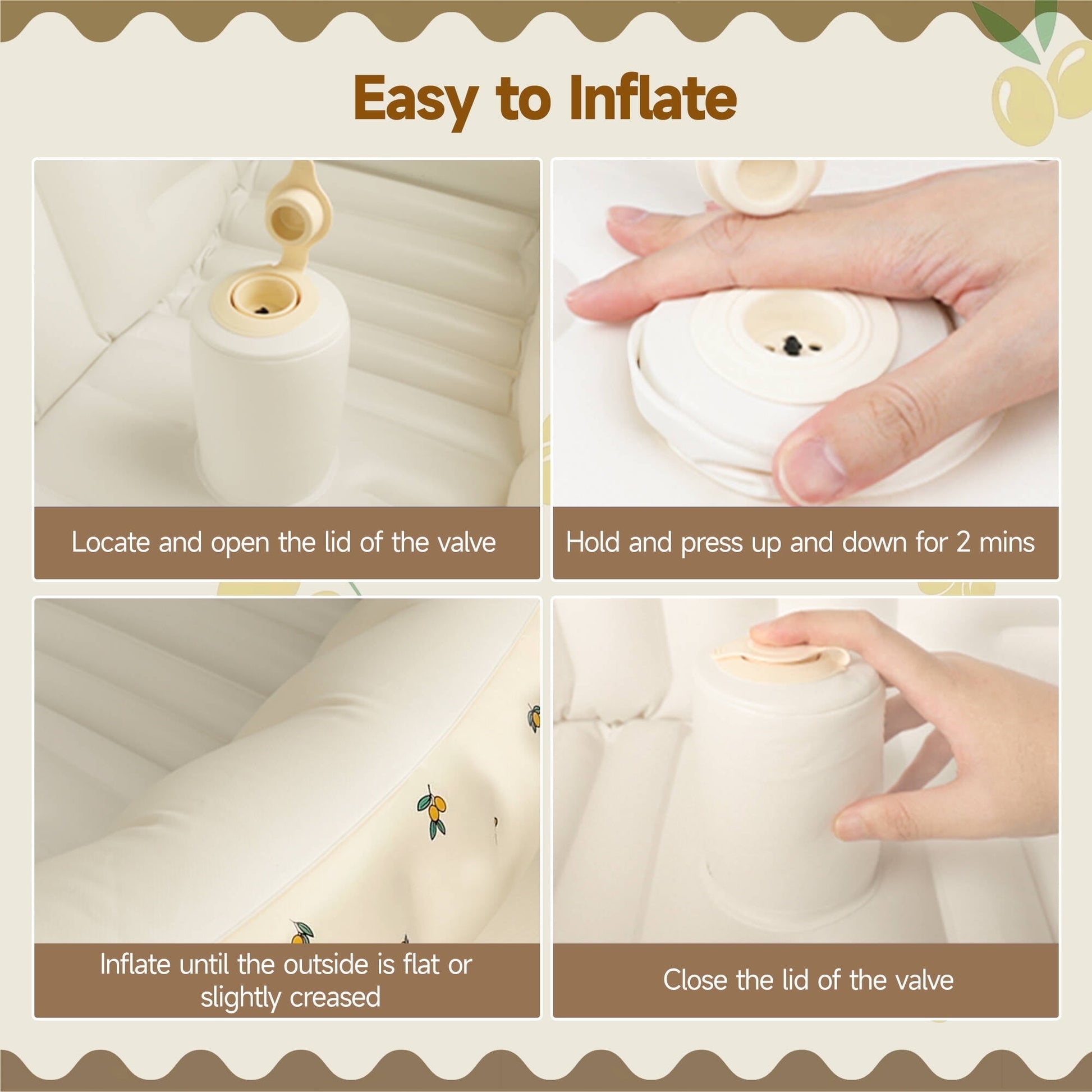 Morfone Inflatable Baby Bathtub for Newborn to Toddler, Portable Baby Tub with Air Pump, Collapsible Shower Basin for Easy Storage