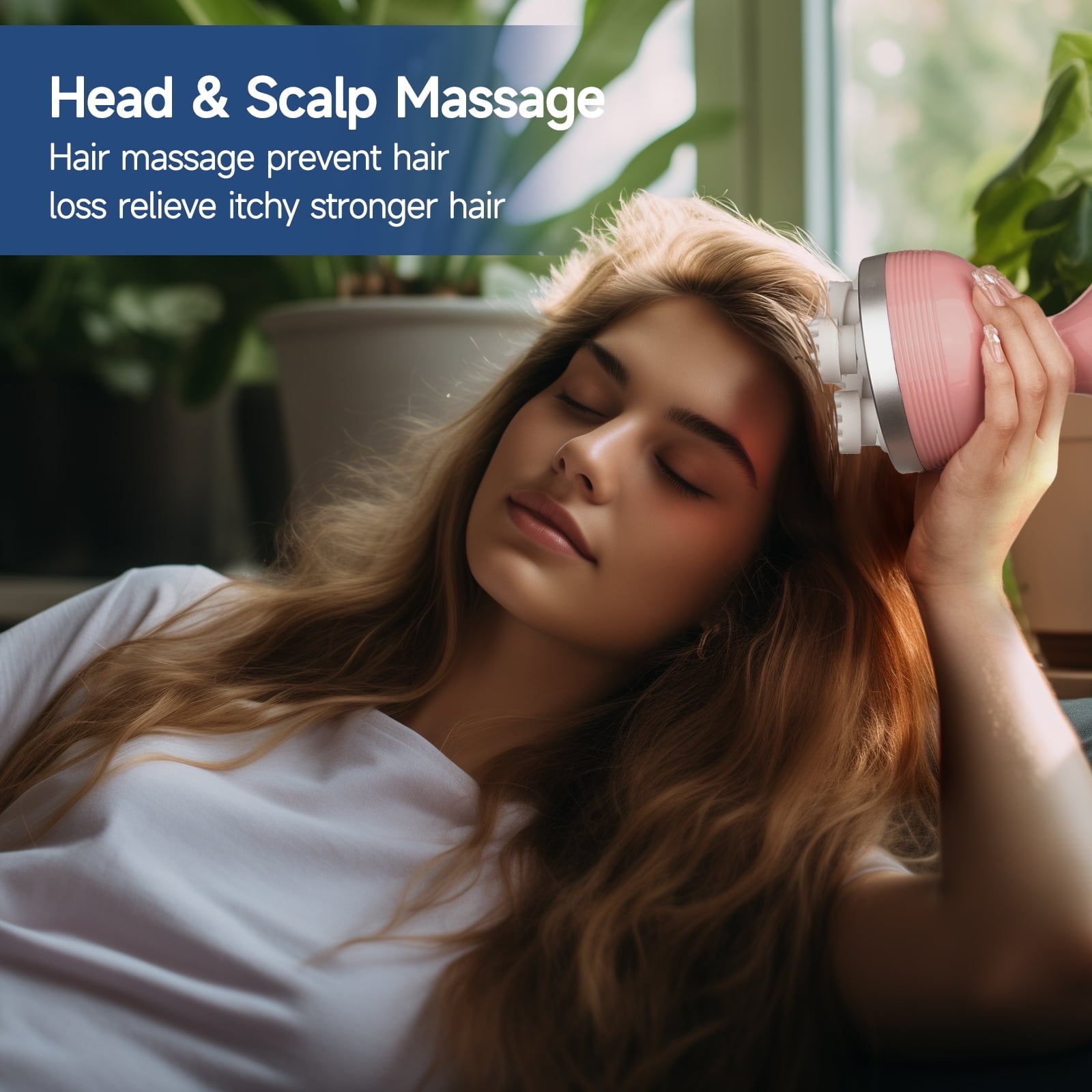 Morfone Electric Cordless Hair Scalp Massager with Kneading 76 Massage Nodes, Handheld Portable Head Scratcher Massager for Hair Growth, Deep Clean and Stress Relax, Gifts for Men Dad